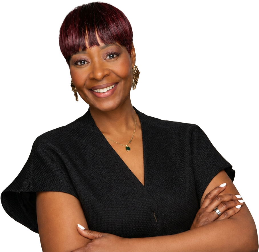 Portrait of author Marsha Sesay smiling